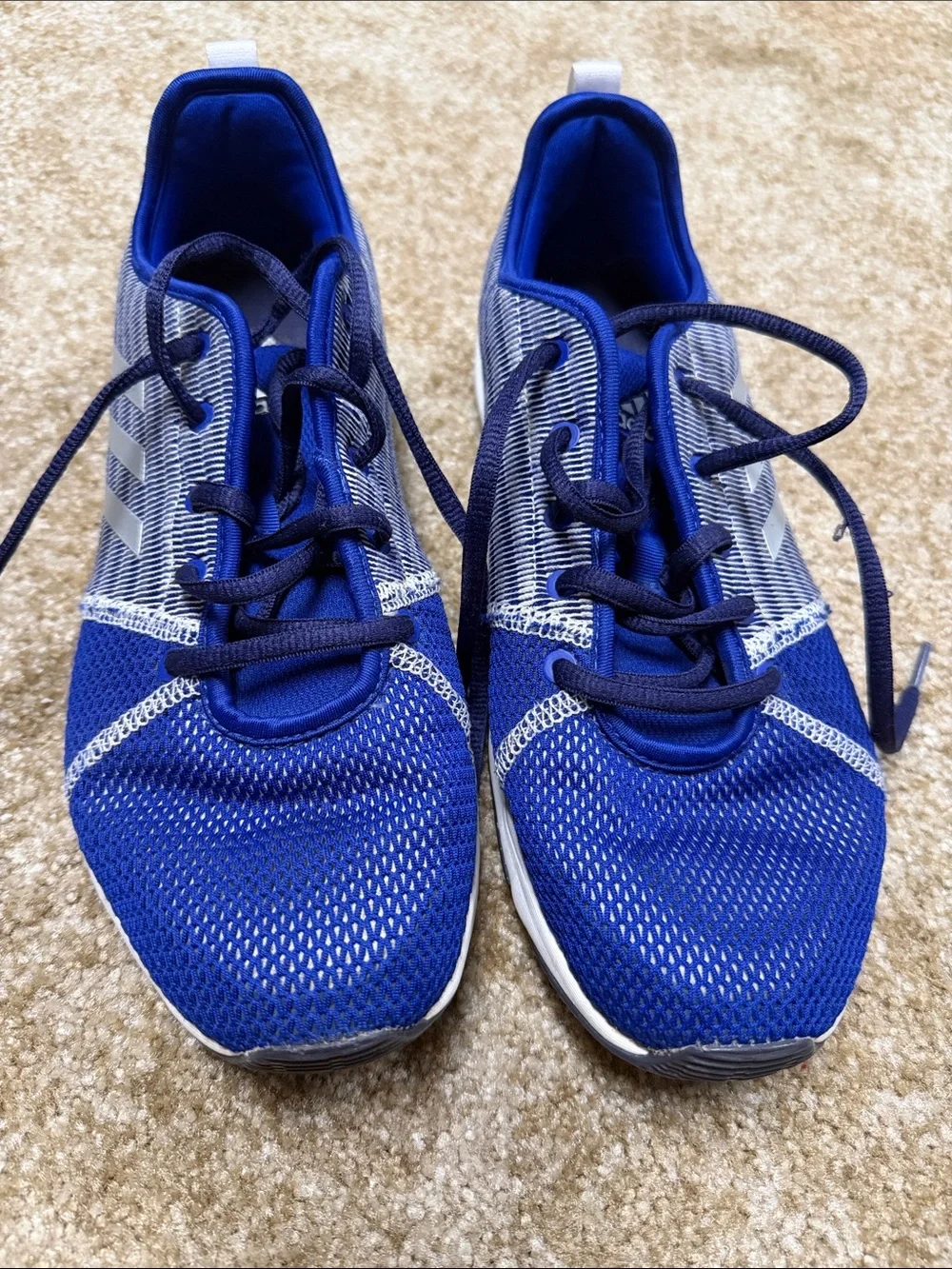adidas Royal Blue Mesh Athletic Sneakers